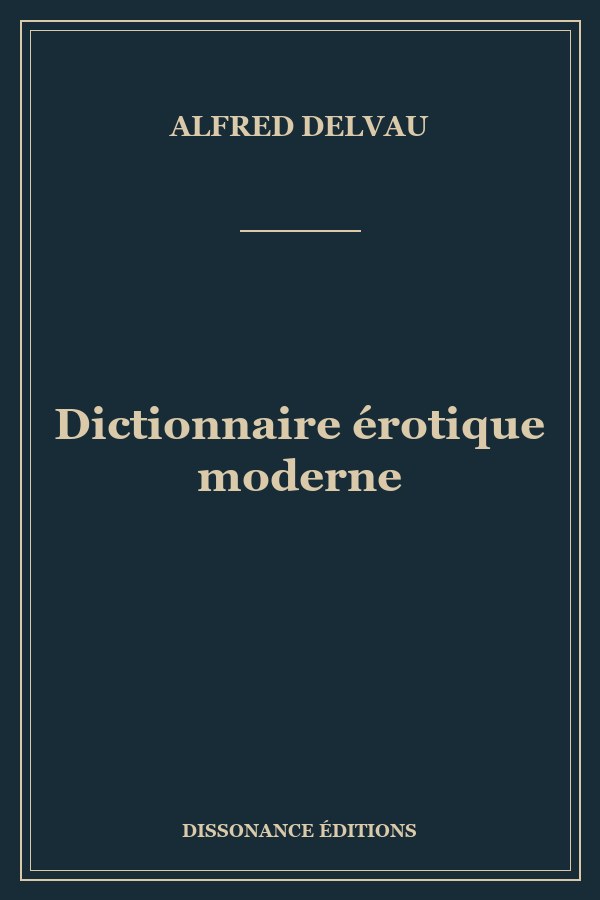 Dictionnaire érotique moderne