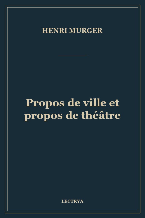 Propos de ville et propos de théâtre