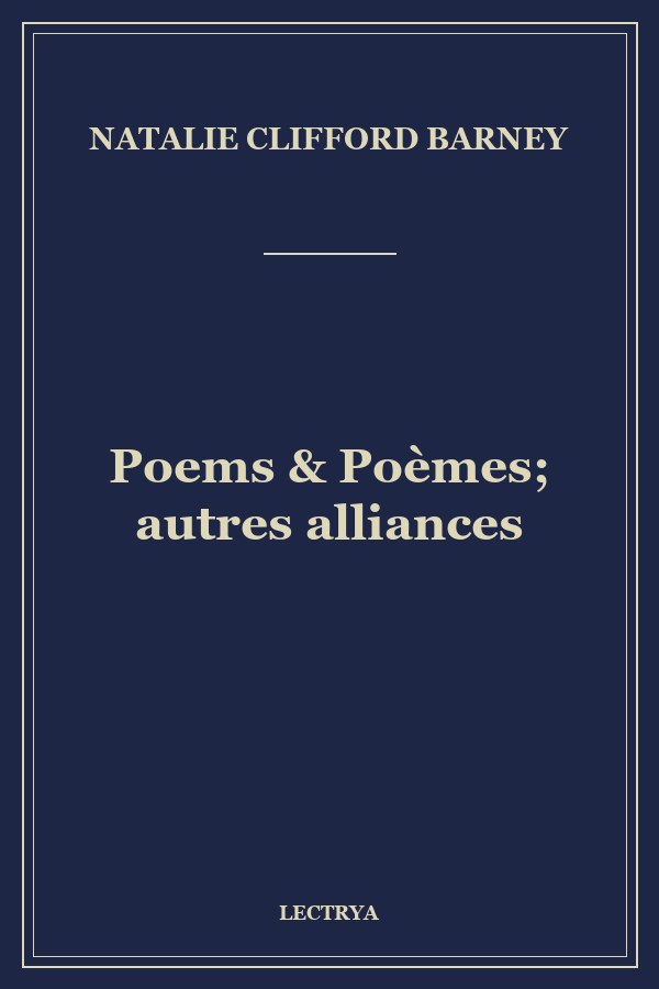 Poems & Poèmes; autres alliances