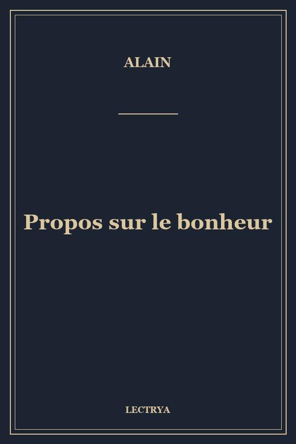Propos sur le bonheur