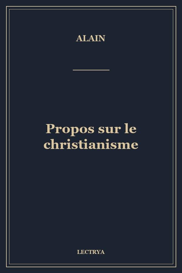 Propos sur le christianisme