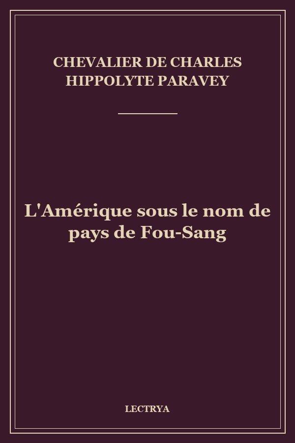 L'Amérique sous le nom de pays de Fou-Sang