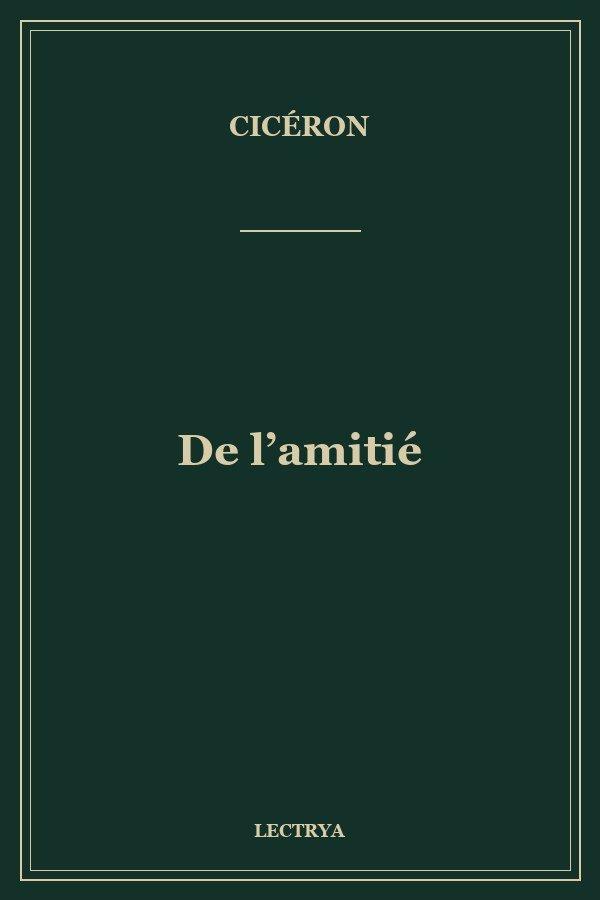 De l’amitié