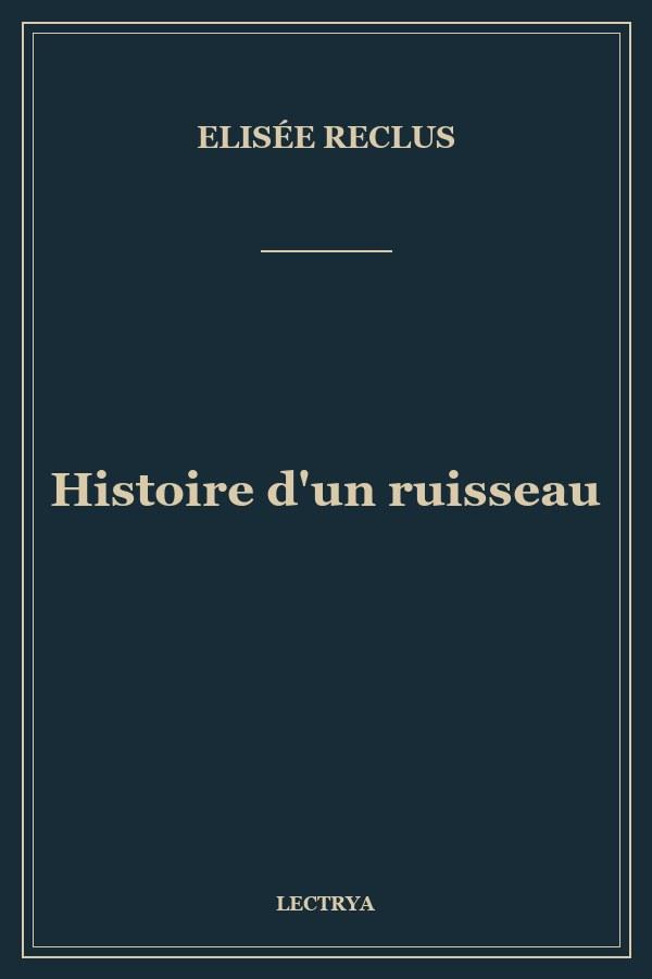 Histoire d'un ruisseau