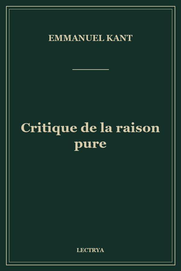 Critique de la raison pure