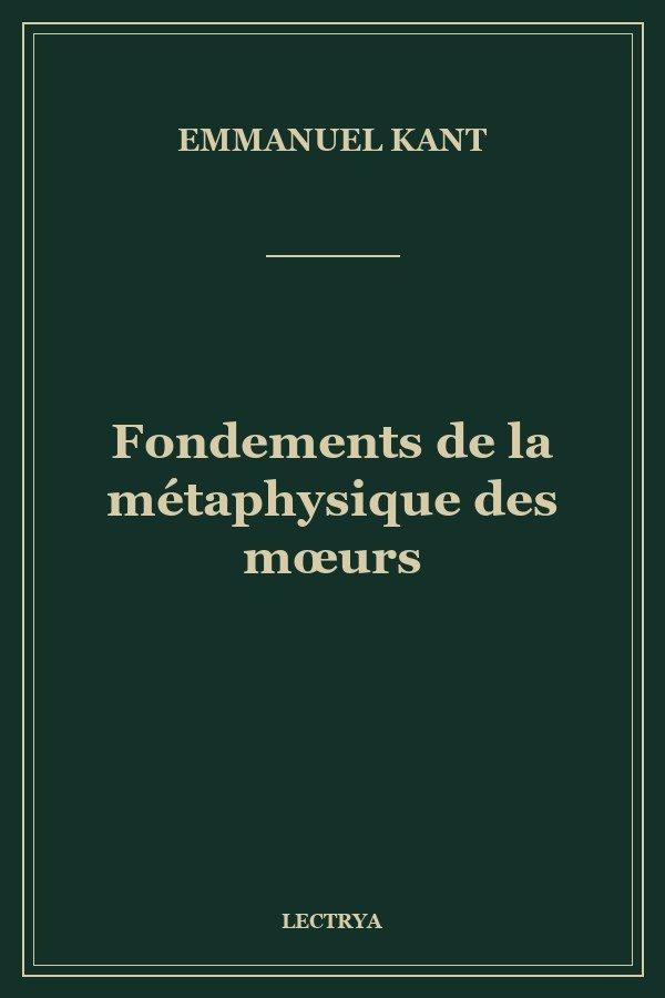 Fondements de la métaphysique des mœurs