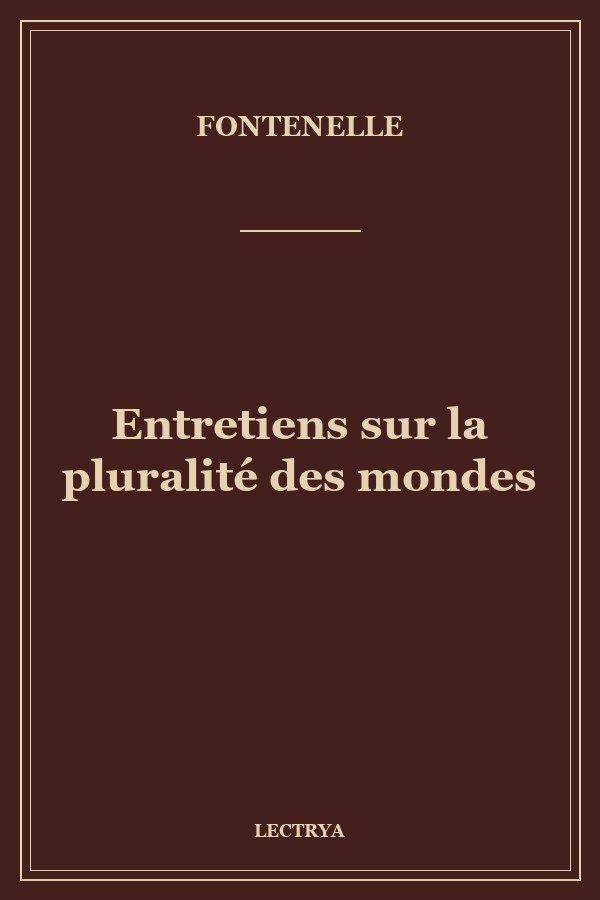 Couverture de Entretiens sur la pluralité des mondes