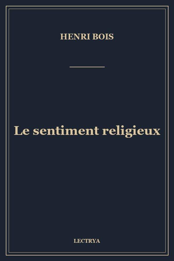 Le sentiment religieux