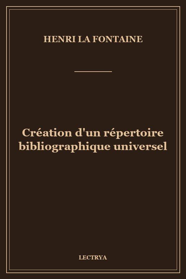 Création d'un répertoire bibliographique universel