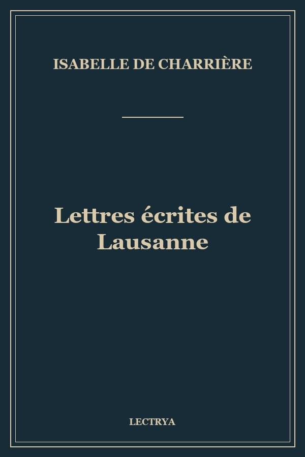 Lettres écrites de Lausanne