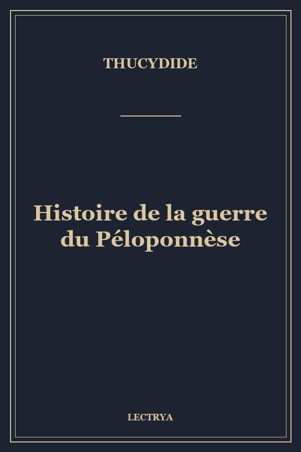 Histoire de la guerre du Péloponnèse