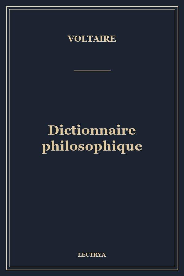 Dictionnaire philosophique