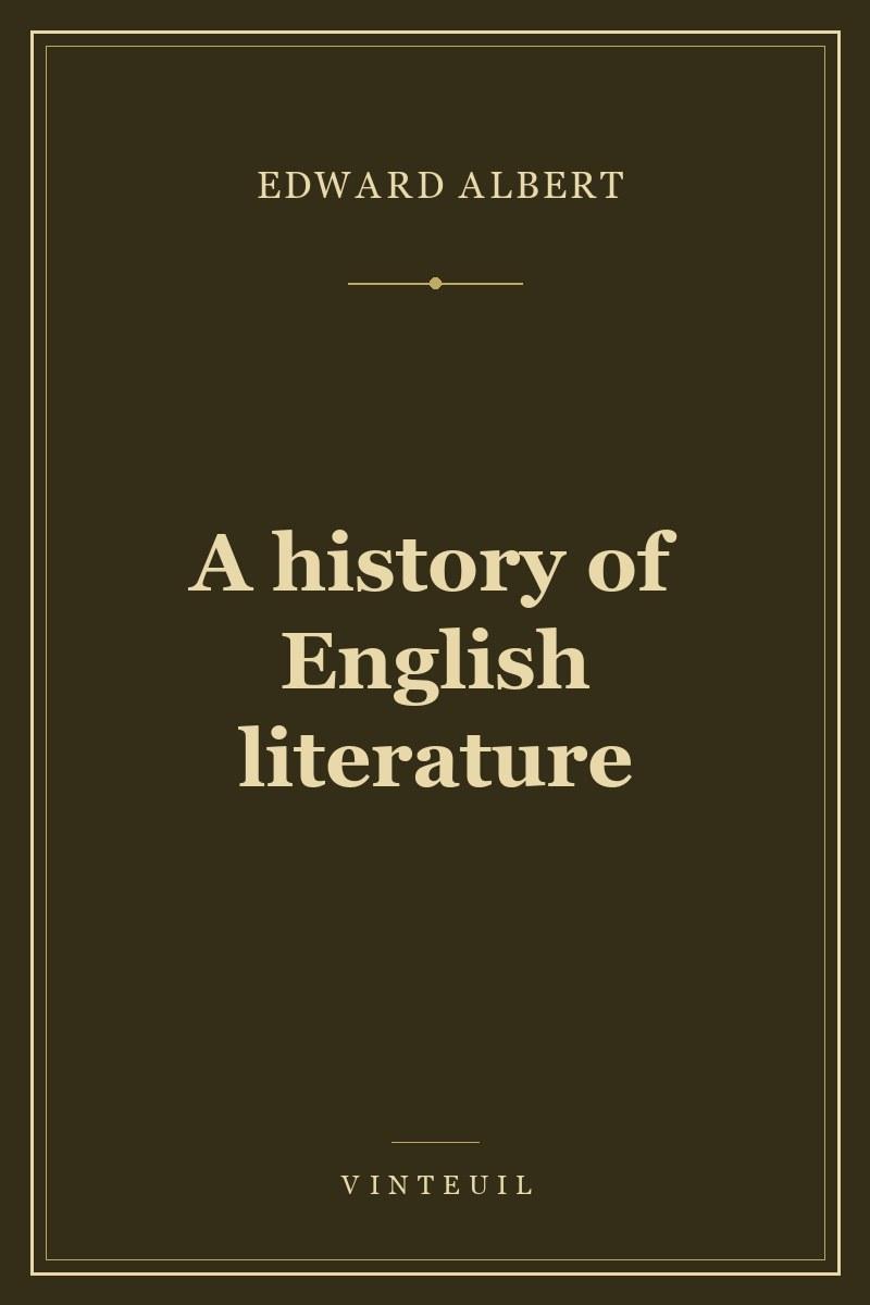 A history of English literature cover