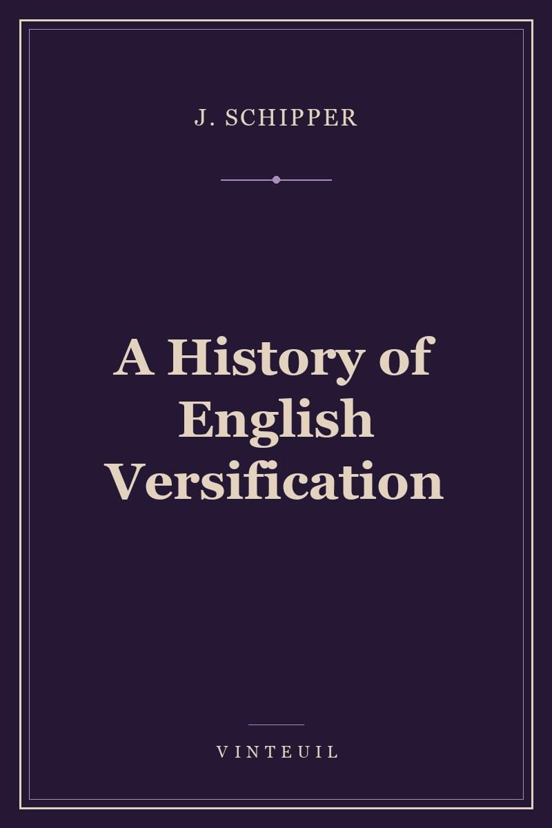 A History of English Versification cover