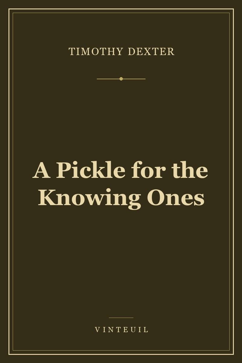 A Pickle for the Knowing Ones cover