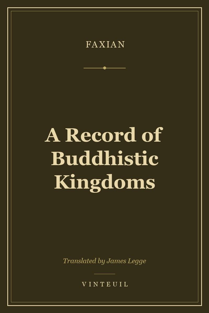 A Record of Buddhistic Kingdoms cover