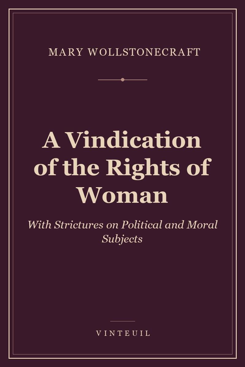 A Vindication of the Rights of Woman cover