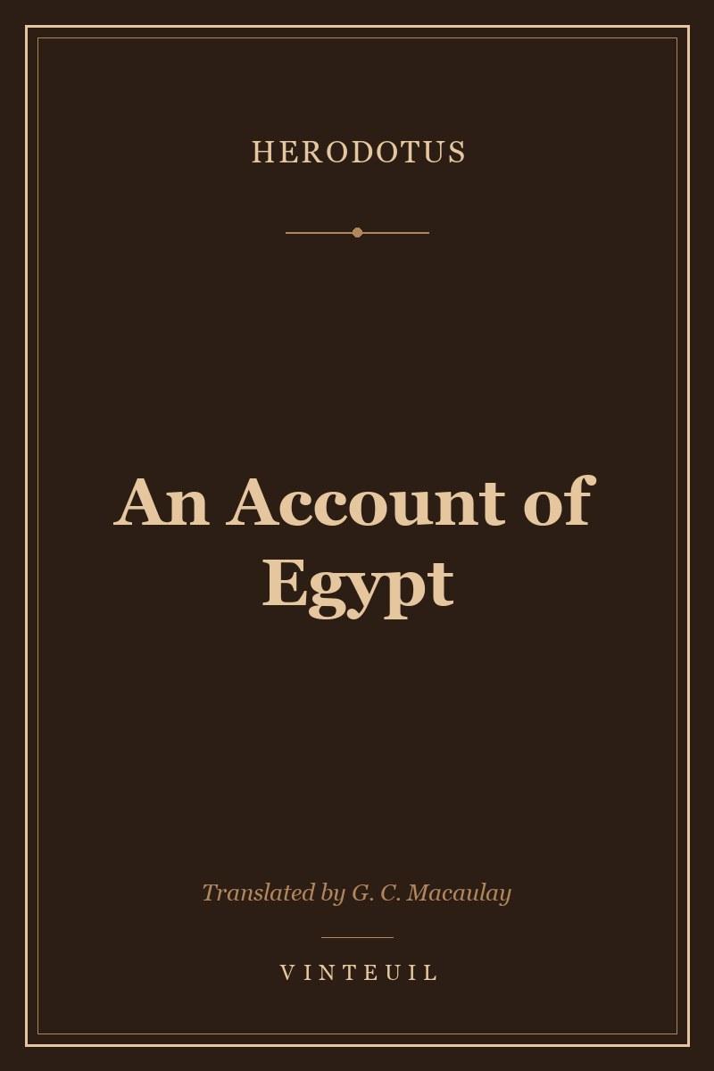 An Account of Egypt cover
