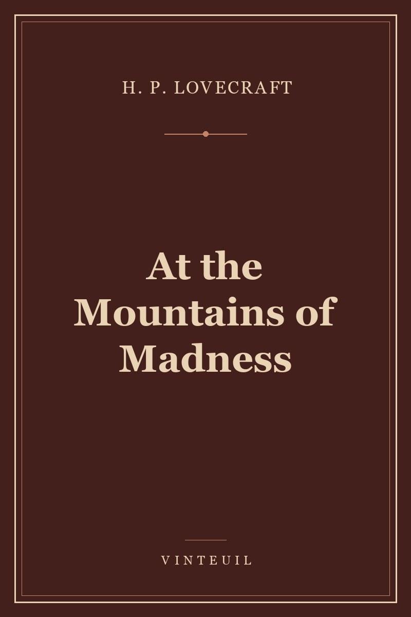 At the Mountains of Madness cover