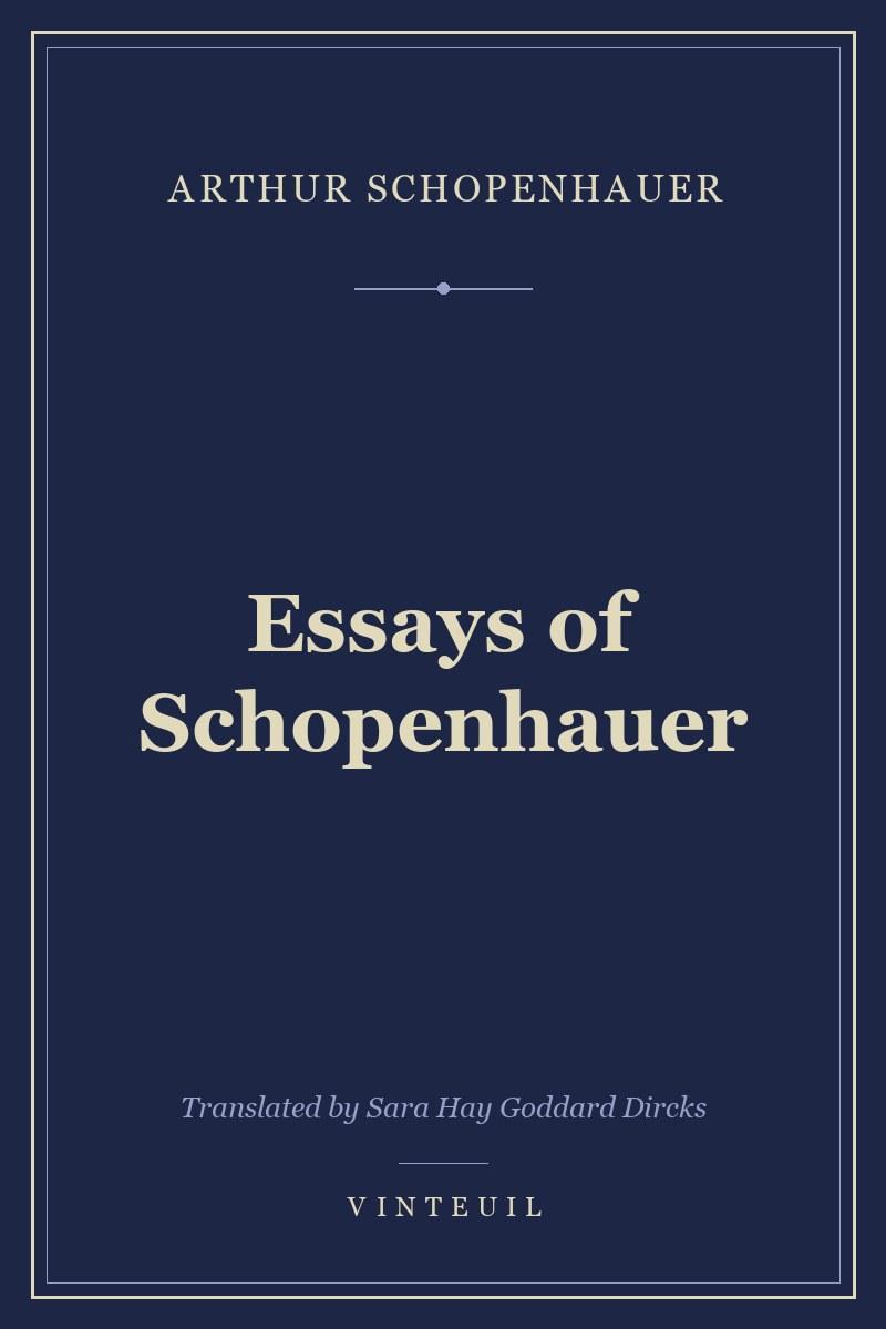 Essays of Schopenhauer