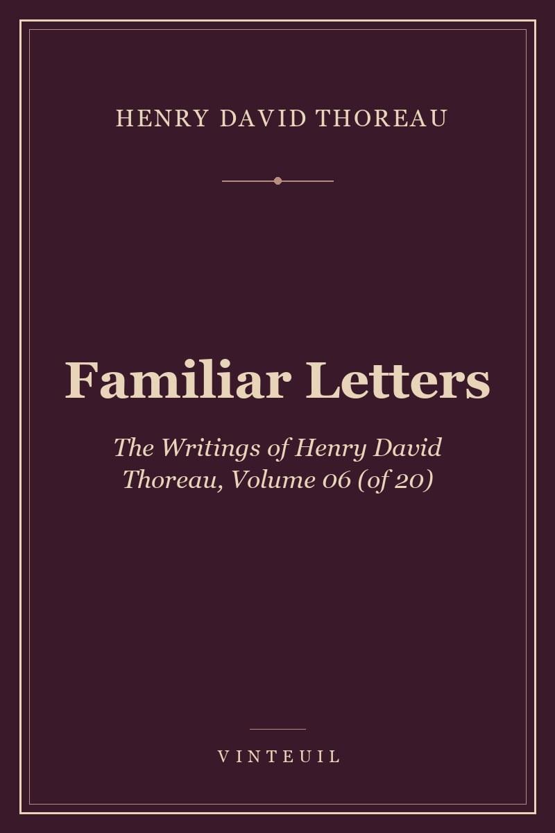 Familiar Letters cover
