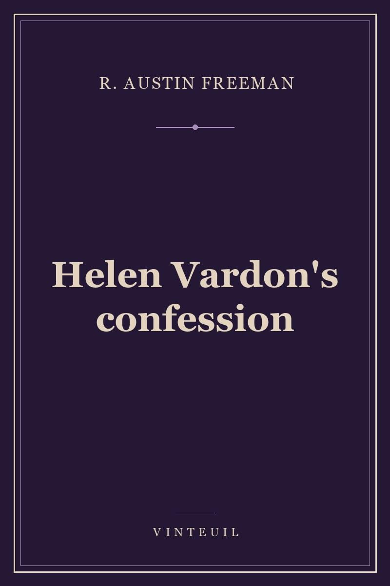 Helen Vardon's confession cover