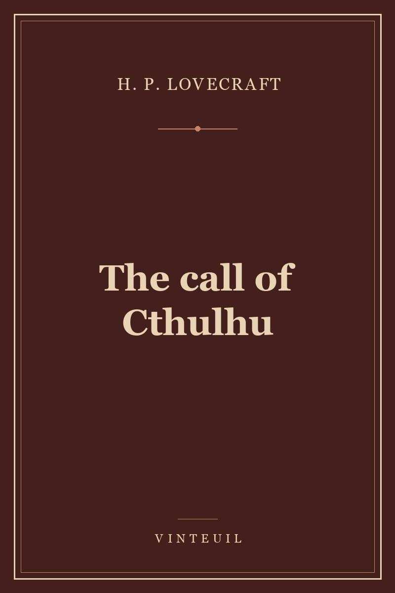 The call of Cthulhu cover