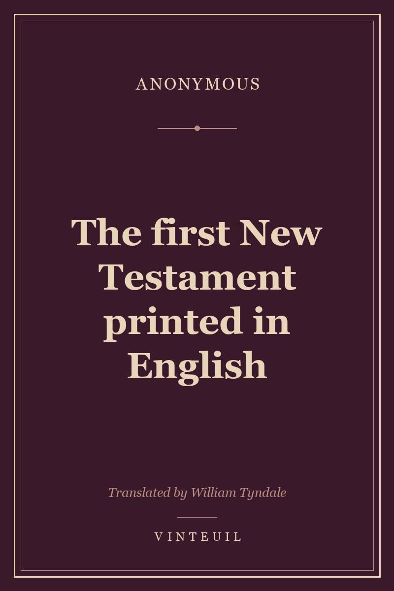 The first New Testament printed in English