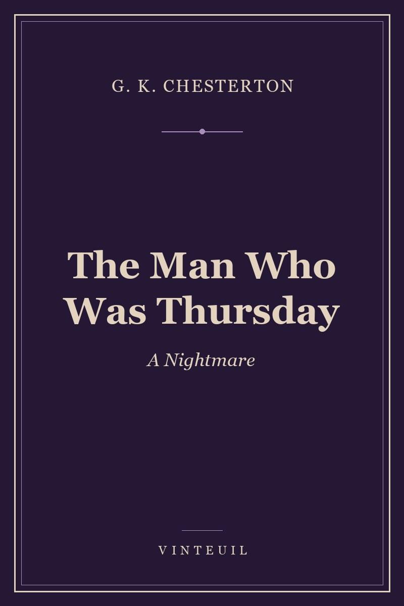 The Man Who Was Thursday cover