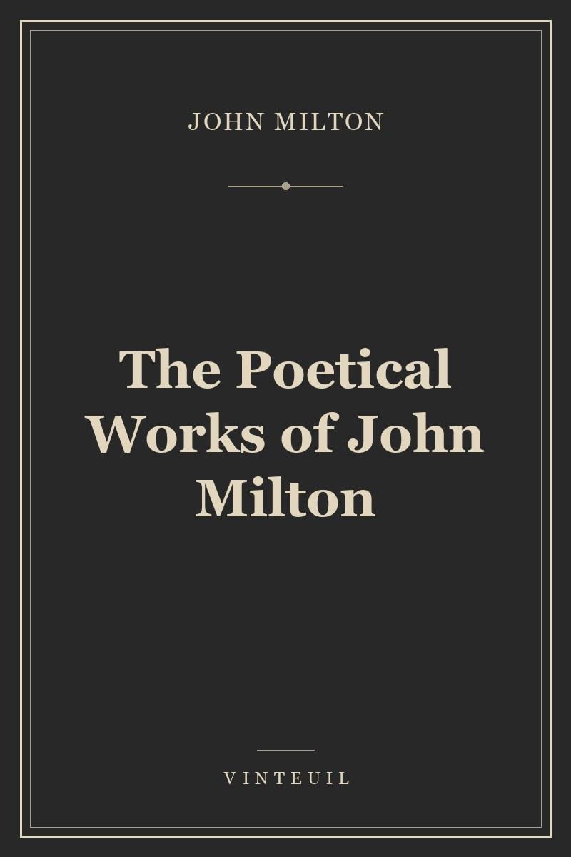 The Poetical Works of John Milton cover