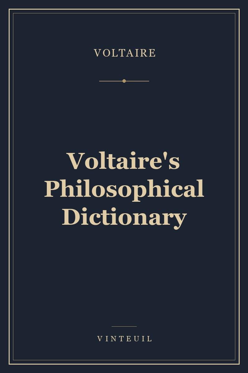 Voltaire's Philosophical Dictionary cover